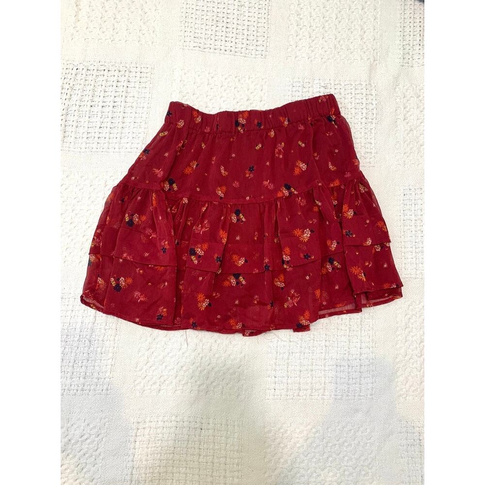 Free People XS "From the Valley" tiered ruffle mini skirt SK2 3368 - Picture 9 of 11